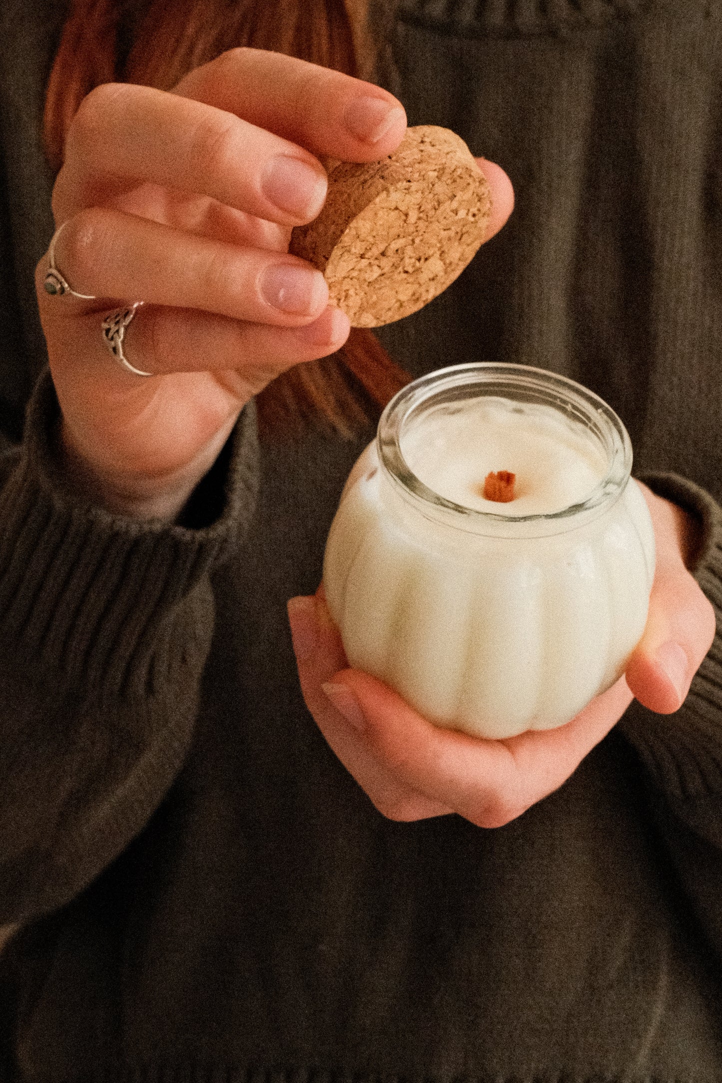 Pumpkin's Pick in Glass Pumpkin Shaped Jar