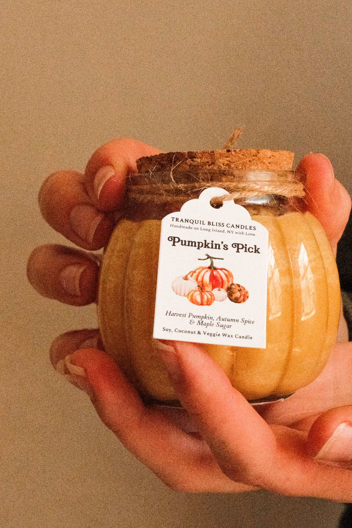 Pumpkin's Pick in Glass Pumpkin Shaped Jar