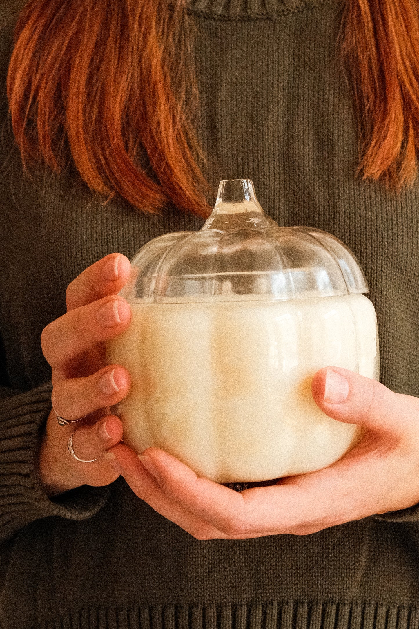 Pumpkin's Pick in Glass Pumpkin Shaped Jar