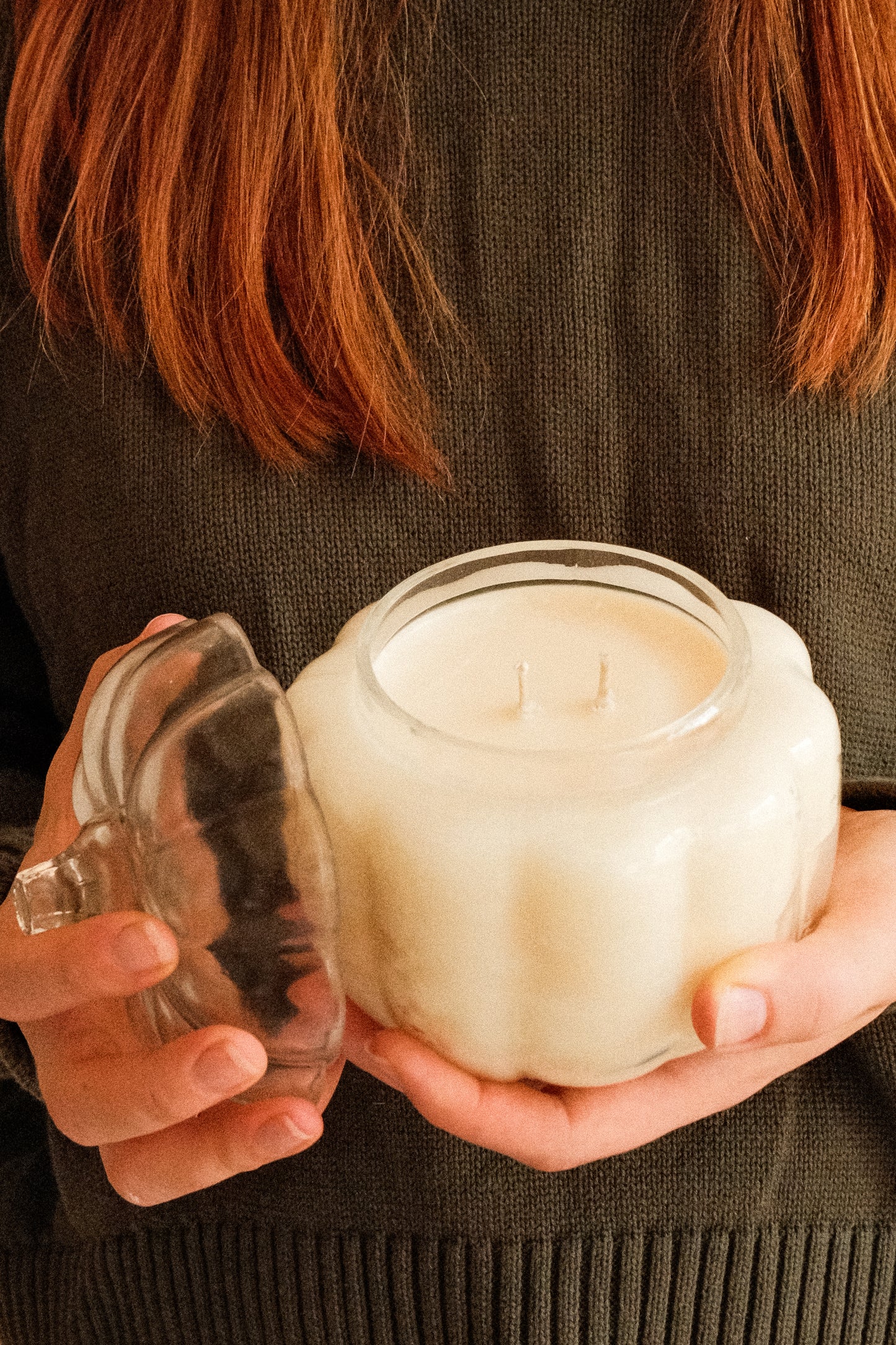 Pumpkin's Pick in Glass Pumpkin Shaped Jar